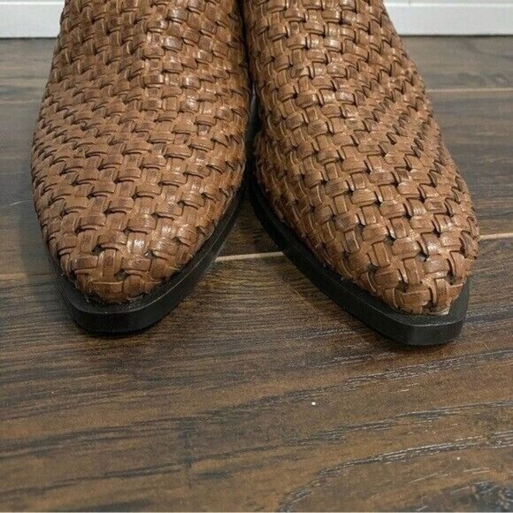 Sam Edelman Karlin Cognac Clog Woven Slip-on Slide Mule Leather Sandals Size 8 • - Picture 8 of 10